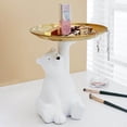 thumbnail image 4 of Figurine en Résine d'Animal Plateau de Rangement Porte-Clés Décoration Décorative pour Porche Cadeaux Ours, 4 of 9
