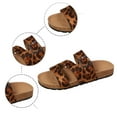 thumbnail image 5 of Wovix Women'S Slipper Leopard Print Wedges Sandals Open Toe Silent Slippers Durable Non- Shoes Daily Wear, 5 of 9