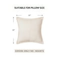 thumbnail image 5 of Topfinel 2 Piece Wide Side Pillowcase with Splicing,, Fall Winter Super Soft Corduroy Sofa Pillowcase Decorative Texture Pillow, Crea, 20x20 Inches, 5 of 5