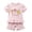 Pink, variant on enyan Toddler Girl Back to School Outfit Apple Ruffle Short Sleeve T-Shirt Top Shorts Set Preschool Clothes Summer Pink,12-18 Months