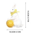 thumbnail image 3 of SLYNSHome Resin Bunny Figurines Spring White Rabbit Statues Easter Decorations for Table Centerpiece Living Room Decor, 3 of 7