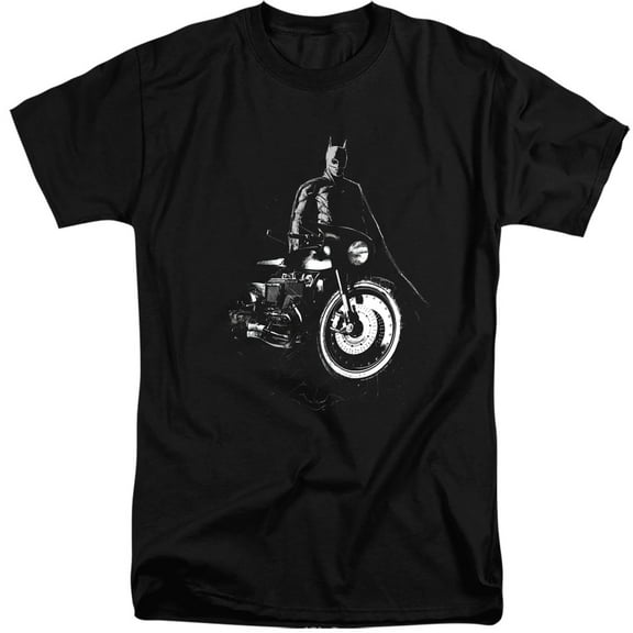 The Batman (2022) And His Motorcycle Unisex Adult Tall T Shirt