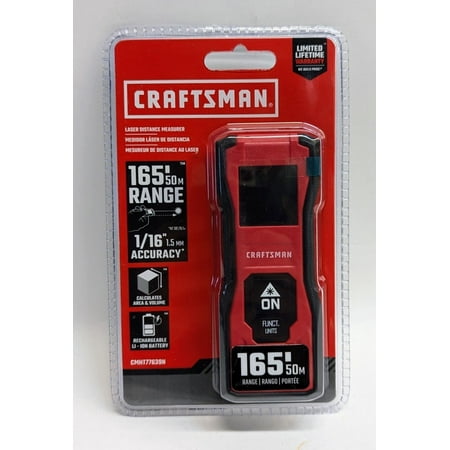 CRAFTSMAN Laser Measure Tool/Distance Meter, 165-Foot Range CMHT77639N
