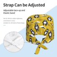 thumbnail image 4 of Kdxio Cartoon Bear Yellow Pattern Turban Hat for Women Men Comfortable Adjustable Cleaning Working Cap with Sweatband, 4 of 8