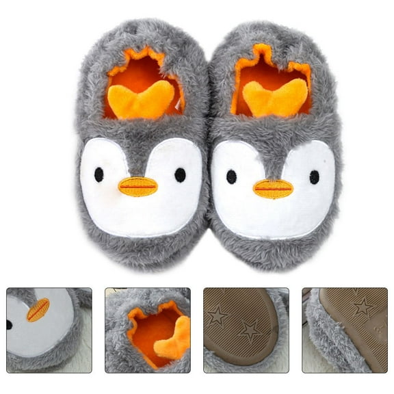 Milisten 1Pair Indoor Warm Slippers with Soft Cotton Material and Quiet Non Slip Sole