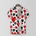 thumbnail image 2 of Wyzesi Chemises pour Hommes Chemise Décontractée Chemise de la Saint-Valentin Impression Numérique 3D Mode Chemise à Manches Courtes Col Rabattu Chemise Habillée Blanche Hommes Grande Taille, 2 of 4