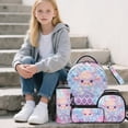 thumbnail image 2 of Jeiento Cow Backpack Set of 5 Kawaii 17 Inch Soft Backpack with Lunch Bag Pencil Case for 9-12 Years Old Elementary to Middle School Gift for Sister, 2 of 8