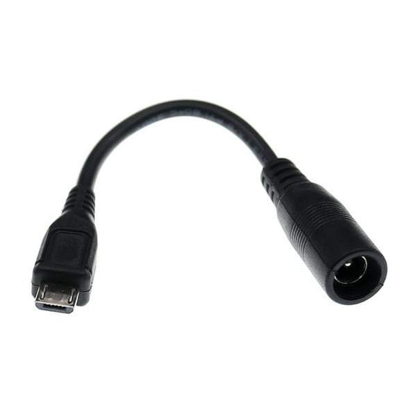 SIEYIO 7.87" DC5.5x2.1mm 5521 Connector to Micro USB Adapter Cable Extension Cord Line