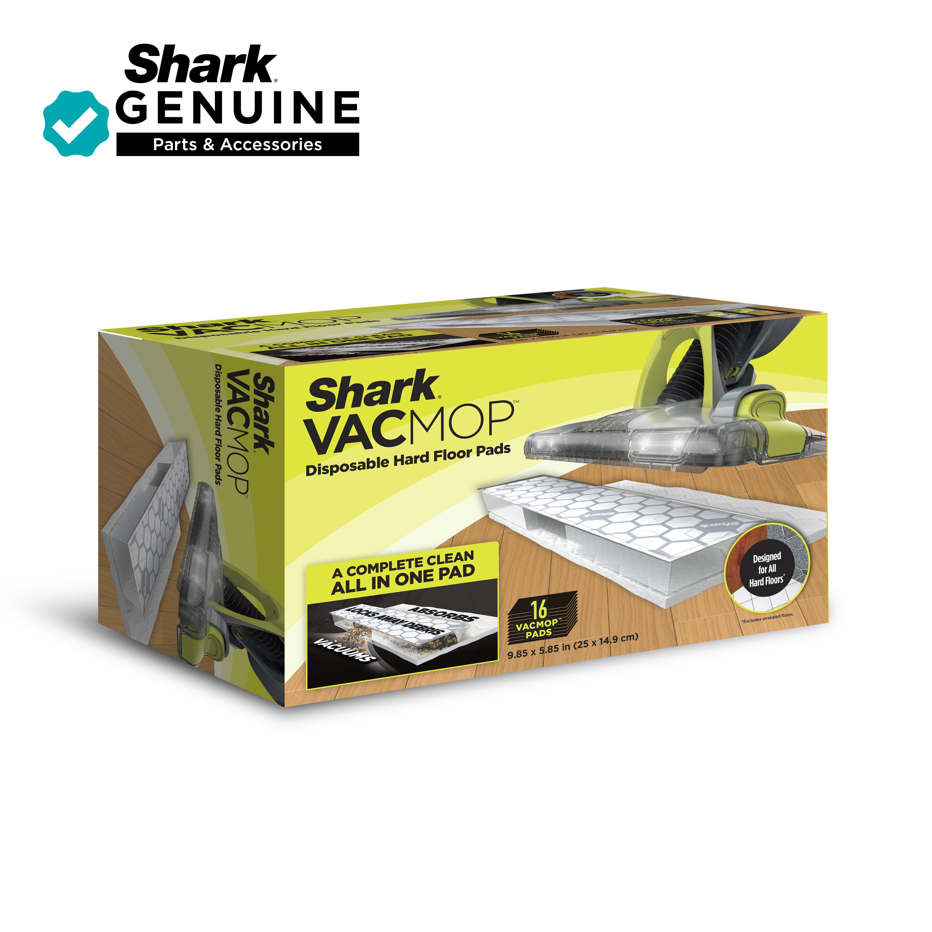 Shark VACMOP™ Disposable Hard Floor Vacuum and Mop Pad Refills 16 Count , VMP16