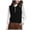Black, variant on Lilgiuy Women's Top Sleeveless Sweater Knitting Turndown Collar Tank Top,Wine,4(S) Winter Fashion 2022