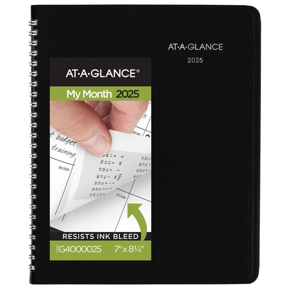 AT-A-GLANCE DayMinder 2025 Monthly Planner Black Medium 7 x 8 34 - Monthly