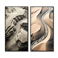 thumbnail image 2 of Designart "Desert Oasis Rivers among Eternal Dunes I" Desert Framed Wall Art Set Of 2 - Global White Framed Canvas Set For Living Room Decor, 2 of 6