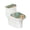 Ocean Blooms & Waves, variant on HELLHERO Love Cat Toilet Lid Dust Cover Set Stretch & Reusable Toilet Top Cover Set Dustproof 2 Pcs Set