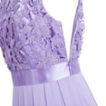 thumbnail image 7 of JanJean Women Chiffon Floor Length Sleeveless Long Bridesmaid Dresses Wedding Formal Evening Party Lavender 8, 7 of 7