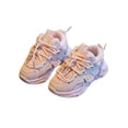 thumbnail image 3 of SIMANLAN Boys Girls Running Shoe Low Top Warm Shoes Non-Slip Sneakers School Breathable Trainers Sports Lace Up Pink, Warm Lined 1Y, 3 of 7