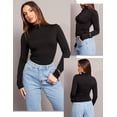 thumbnail image 3 of Zeagoo Mock Neck Tops for Women Dressy Casual Fall Long Sleeve Shirts Winter Undershirts Lightweight Slim Fit Clothes, 3 of 6