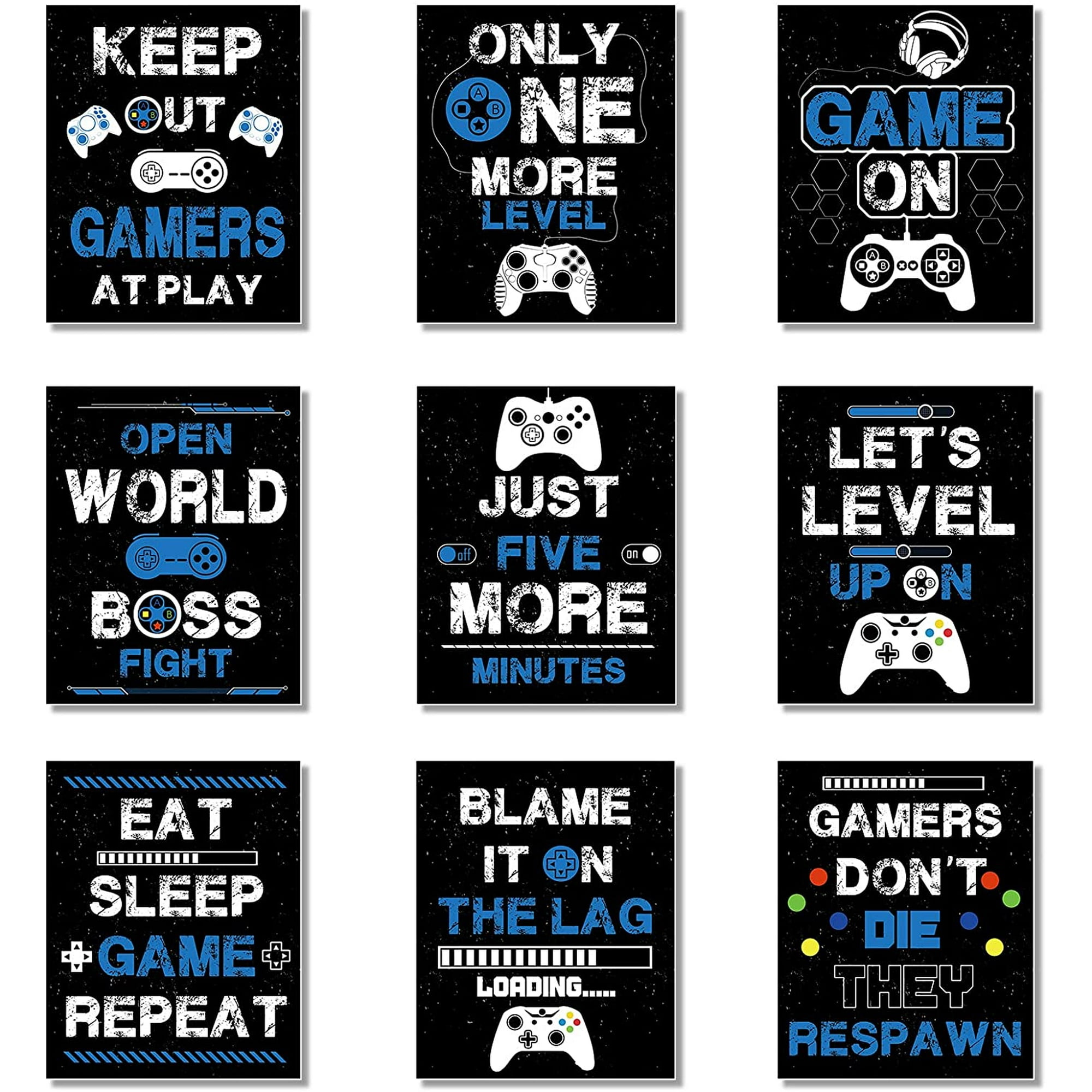 9 Pieces Funny Gaming Art Prints Gaming Posters, Video Game Wall Decor for  Men Boys Kids Playroom Bedroom Home Decoration Man Bedroom, Video Game Art  Prints, Unframed | Walmart Canada