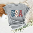 thumbnail image 2 of KALE 4th of July Short Sleeve Shirts for Women American Flag Patriotic 2D Independence Day Print Casual Sports T Shirt Y2K Clothes Grey XXXL, 2 of 7