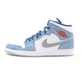 thumbnail image 2 of DN3706-401 N I-K-E Jo r-dan 1 Mid SE French Blue White Hyper Royal Red White (Men's), 2 of 6