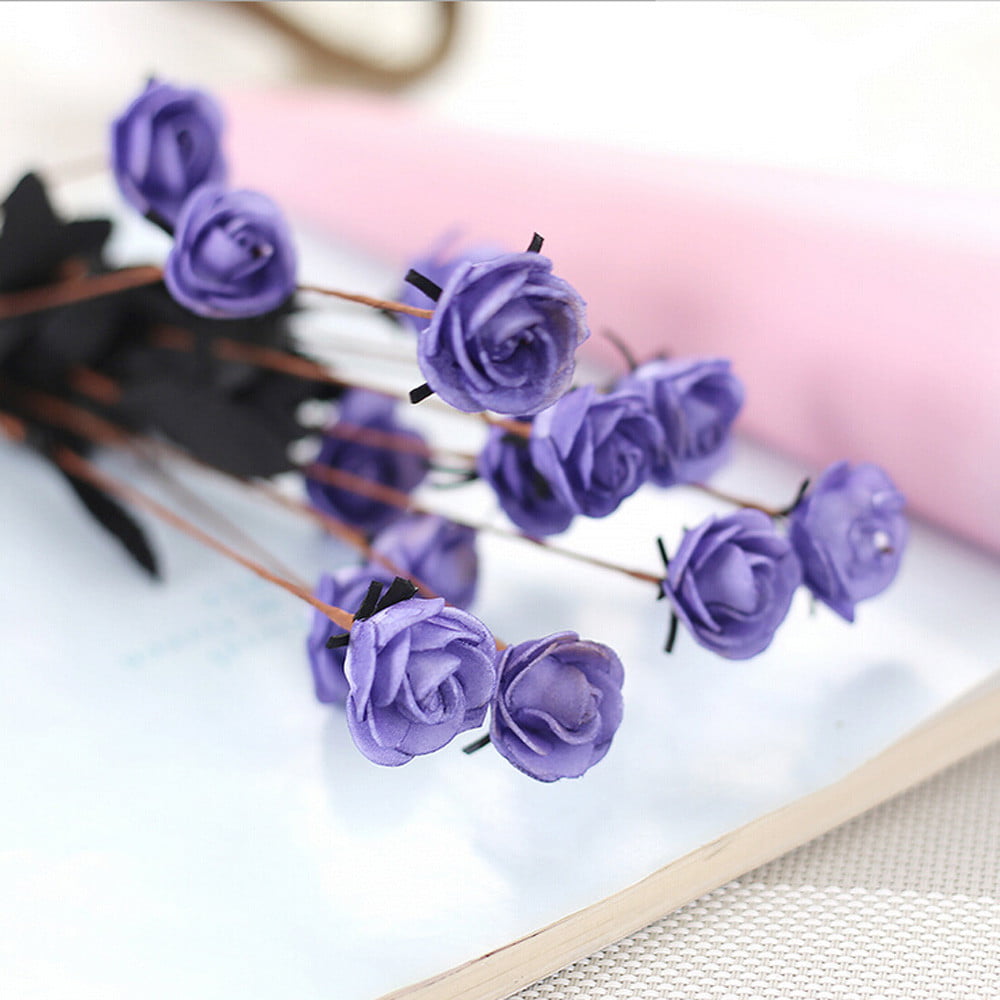 Artificial PE Fake Flowers Rose Floral Wedding Bouquet Bridal Hydrangea Decor 