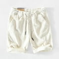 thumbnail image 5 of Corduroy Shorts for Men Casual Elastic Waist Drawstring Bermuda Shorts with Pockets, 2XL, 5 of 5