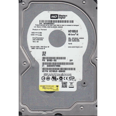 WD1600JS-60MHB5, DCM HSCHNTJCAB, Western Digital 160GB SATA 3.5 Hard Drive