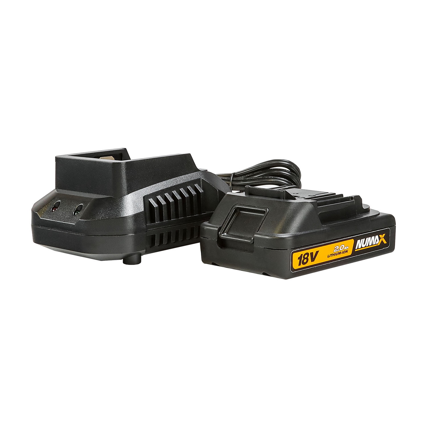 NuMax S18VBR50 18 Volt Cordless 18-Gauge 2" Brad Nailer Kit with Lithium Ion Battery, Charger and Nails – 1000 Shots per Charge