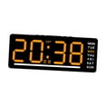 thumbnail image 2 of Reloj digital con dos alarmas, ideal como regalo para el escritorio, como fondo de mesa o para la sala de estar. Número naranja, 2 of 9