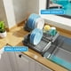 thumbnail image 2 of Escurridor de platos, escurridor de platos expandible para encimera de cocina con soporte para utensilios, escurridor de platos pequeño de acero inoxidable con escurridor para cocina en fregadero, 2 of 7