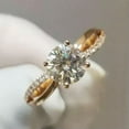 thumbnail image 3 of K-KED Fashion Cubic Zircon Gold plated Ring Wedding Ring Sz 6-10-9, 3 of 6
