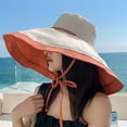 thumbnail image 4 of Summer Hats For Women UPF 50+ Summer Hat Sunhats For Women Uv Protection Sun Hats with UV Protection for Travel Women Wide Brim Soft Reversible Beach Hat Breathable Sun Hat, 4 of 4
