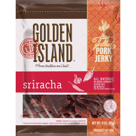 Golden Island Pork Jerky, Sriracha, 3 Oz