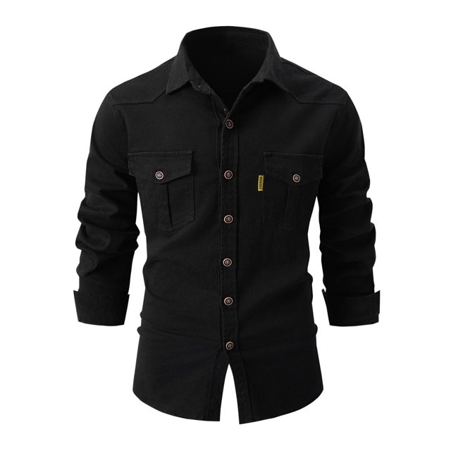 XDZJLR Mens Shirts Spring And Autumn Washed Stretch Fashion Business Long Sleeve Jacket Shirts for Men