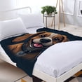 thumbnail image 3 of Cozy Durable Flannel Blanket - Soft Warm Design for Sofa Travel Bed & Chair - Perfect for Snuggling with Cartoon Dog Pattern, 3 of 7