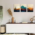 thumbnail image 4 of Boho Wall Art Decor Prints Bohemian Modern Minimalist Desert Cactus Landscape Pictures Sun and Moon Posters Forest Decor for Living Room Bedroom Bathroom Office Framed Painting Set of 3 12"x16", 4 of 6