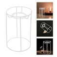 thumbnail image 4 of GOOHOCHY Portalámparas vintage con marco de alambre de hierro, protector de bombilla E27 para lámpara de mesa y luz de techo, estilo industrial retro, color blanco, 4 of 7