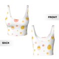 thumbnail image 6 of Sports Bra For Women, Cartoon Cute Chick Egg Flower Sports Bras For Women High Support, Workout Tank Tops Woman With Removable Cups, 6 of 8
