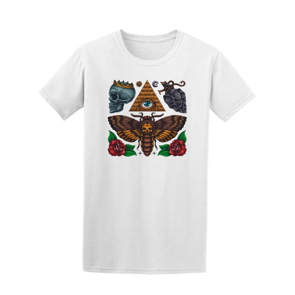 Sacred Theme Tattoo T-Shirt Men -Image by Shutterstock, Male 3X-Large