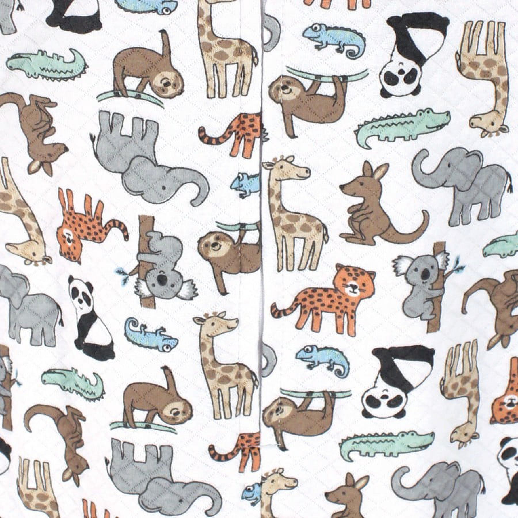 Hudson Baby Infant Boy Premium Quilted Long Sleeve Sleeping Bag and Wearable Blanket, Zoo Animals, 0-6 Months