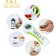 thumbnail image 3 of Manual Can Opener, 5 in 1 Multifunctional Jar Opener Multi Kitchen Tool Bottle Opener, Easy Jar Opener Suitable for Low Hand, Arthritis, Elderly, Women(Green), 3 of 5