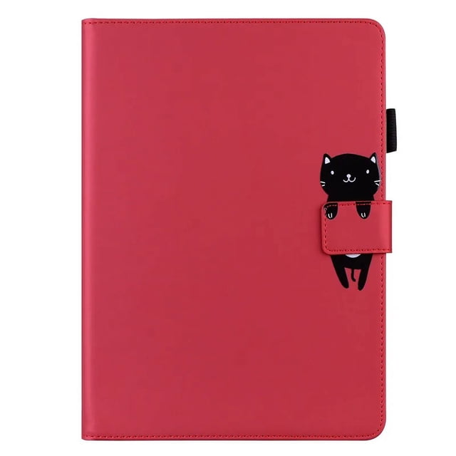 Étui pour Tablette pour Samsung Galaxy Tab A9 Plus, Étui 11 Pouces, Portefeuille à Rabat Mignon avec Dessin Animé, Housse pour Funda Galaxy Tab A9 8.7 A9 Plus, Étui pour Enfants Rouge Tab A9 (8.7 Pouces)