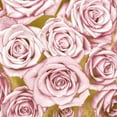 thumbnail image 2 of Bennett, Kate 15x15 White Modern Wood Framed Museum Art Print Titled - Pink Roses on Gold, 2 of 4