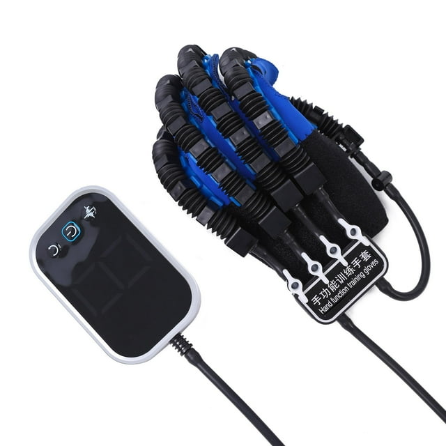 Guante de Atrenamiento de Fuerza de Mano, Guante de Robot de Rehabilitación de 9 Engranajes de Mano Izquierda, Ejercitador de Dado de Hemiplejia de 3 Modos