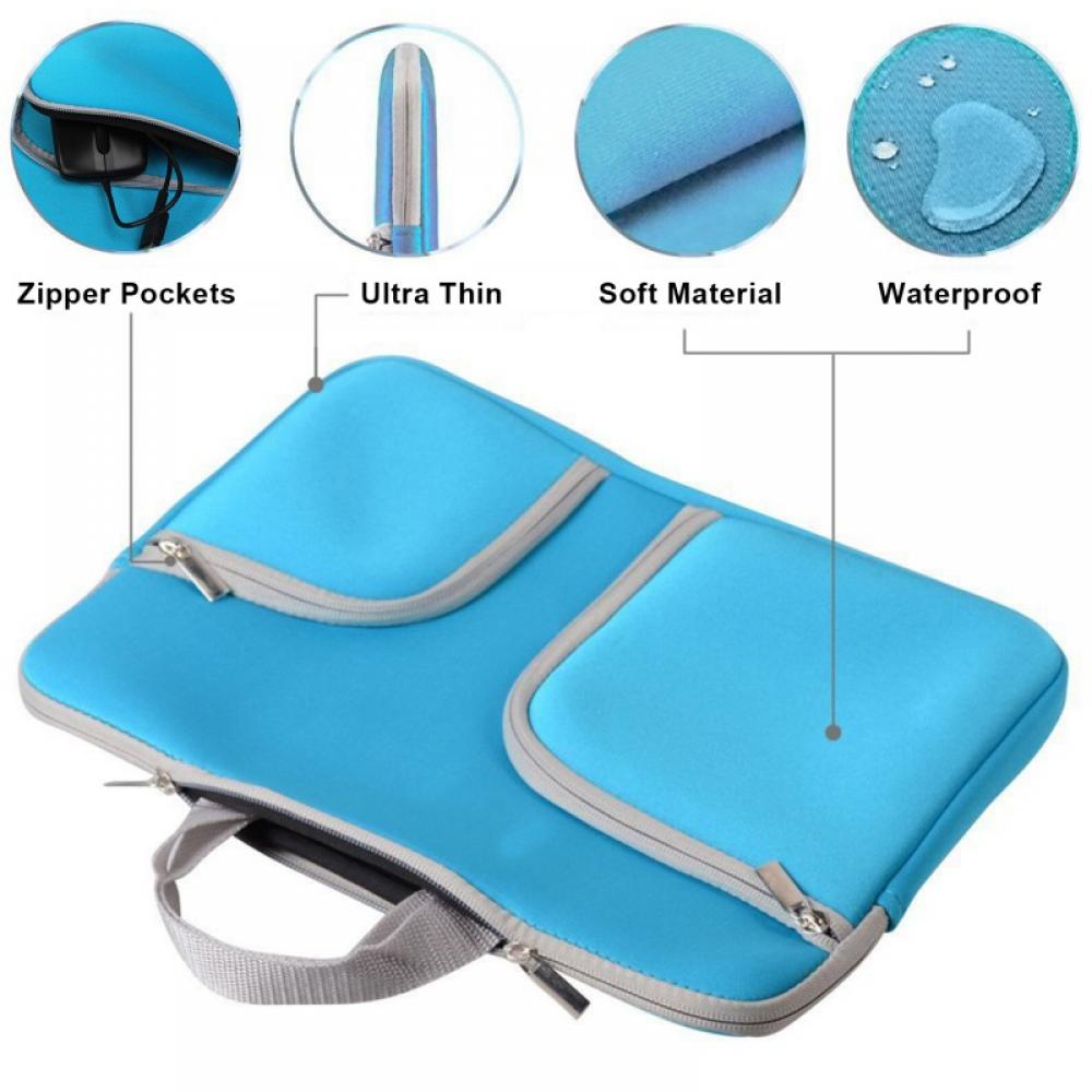 Laptop Sleeve 13 inch Sleeve Case - Sleeve Cover with Pocket for MacBook Pro 13 inch Sleeve and MacBook Air 13.3”, Laptop Bag 13 inch Display Size - Blue - image 4 of 5