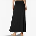 thumbnail image 4 of YUTK Women Maxi Skirt Long Flowy Pleated High Waisted with Pockets Summer Casual Elastic Waist A-Line Skirts Black S-Xl, 4 of 8