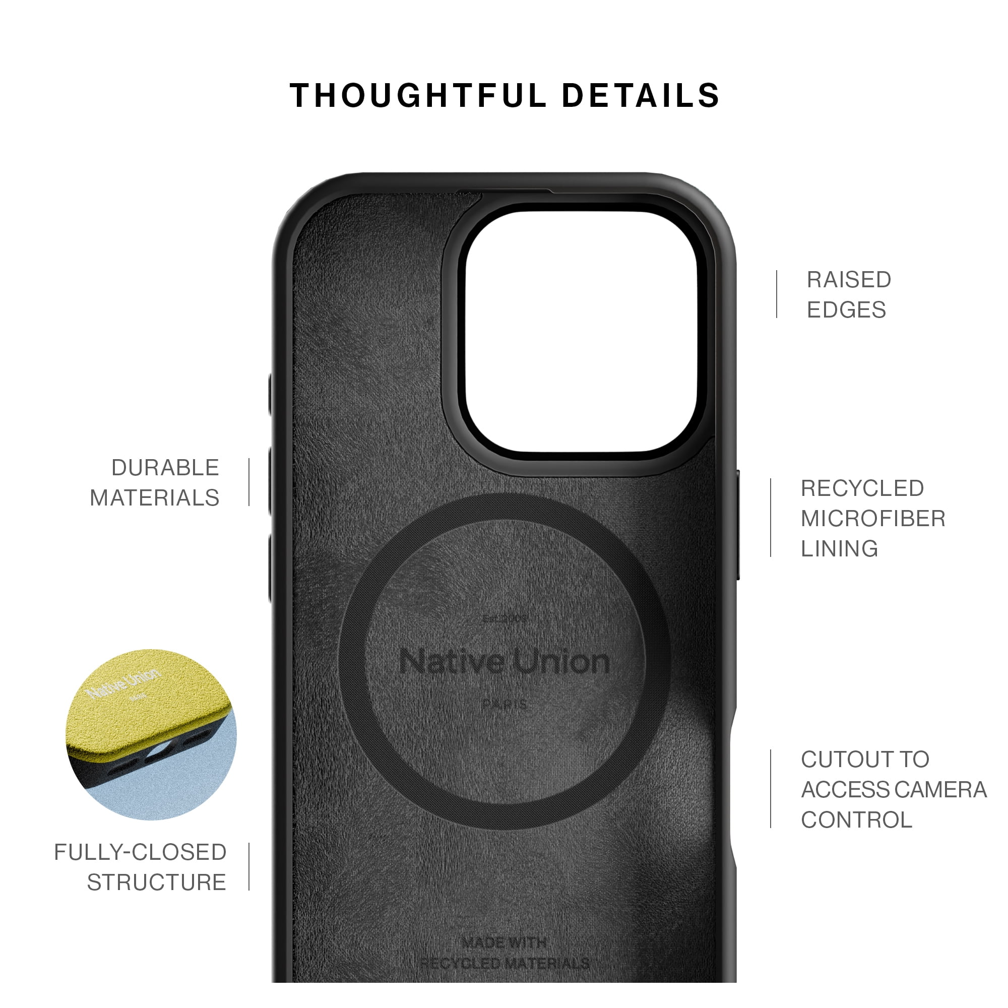 Native Union Active Case – 10ft Drop Protection –Compatible with iPhone 16 Pro Max (Sandstone)