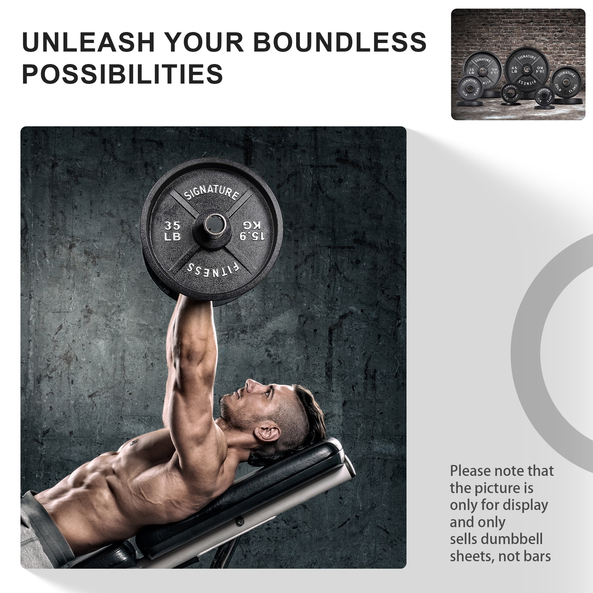 BalanceFrom Deep Dish Olympic Weight Plates, 2-Inch Cast Iron with E-Coating, for Strength Training, Powerlifting, and Home Gym，Multiple Weight Options Available