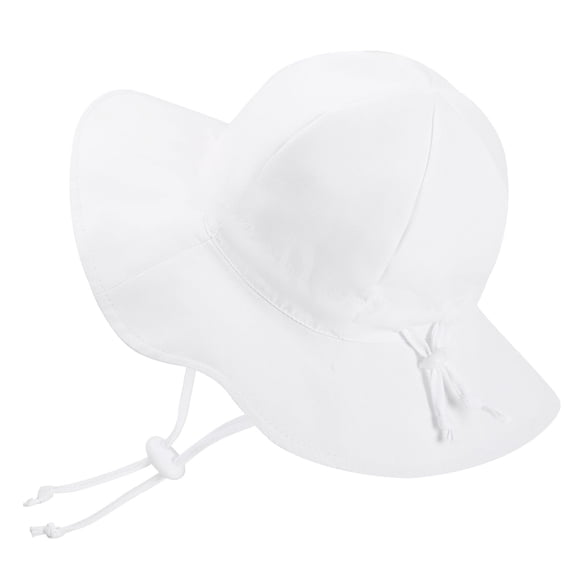 KPOPLK Baby Sun Hat Toddler Boy Girl Bucket Hat Kids Summer Beach Hat Wide Brim Sun Protection(2-4 Years,White)