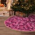 thumbnail image 6 of Daiia Pink Butterfly Drawing Merry Christmas Tree Skirt , Xmas Large Lace-up Tree Skirt, Santa Snowflakes Rustic Home Decorations New Year Party Farmhouse Decor-36", 6 of 7