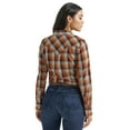 thumbnail image 5 of Wrangler® Women's Long Sleeve Western Snap Plaid Shirt, 5 of 5